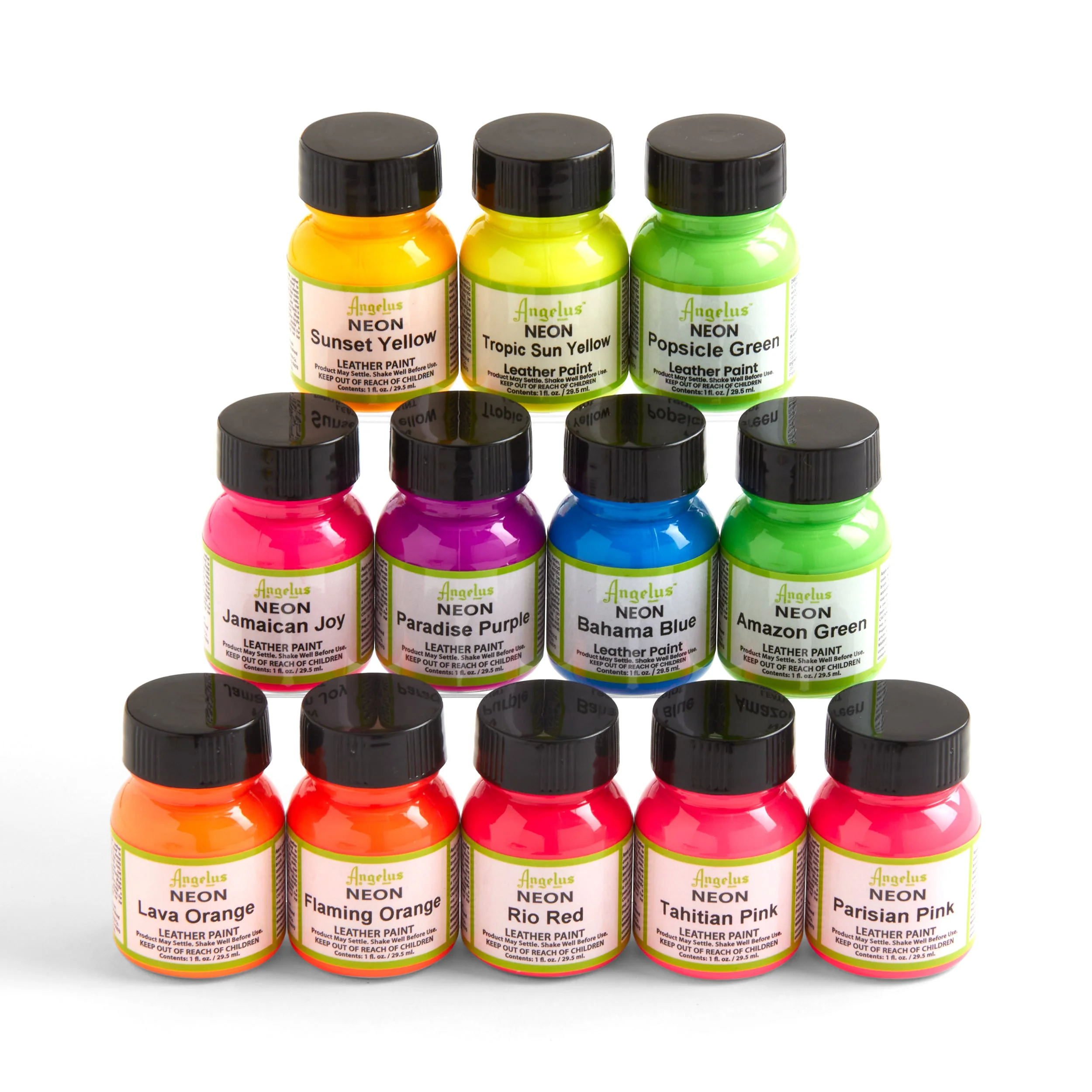 Angelus Neon Leather Paint Set - Image 3