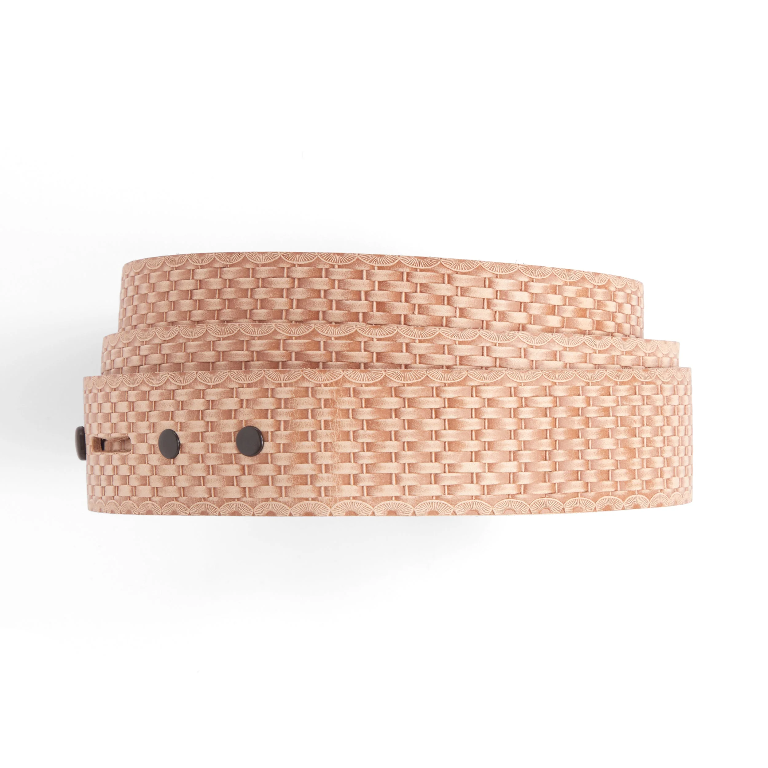 Basketweave Embossed Belt Blank - Image 2