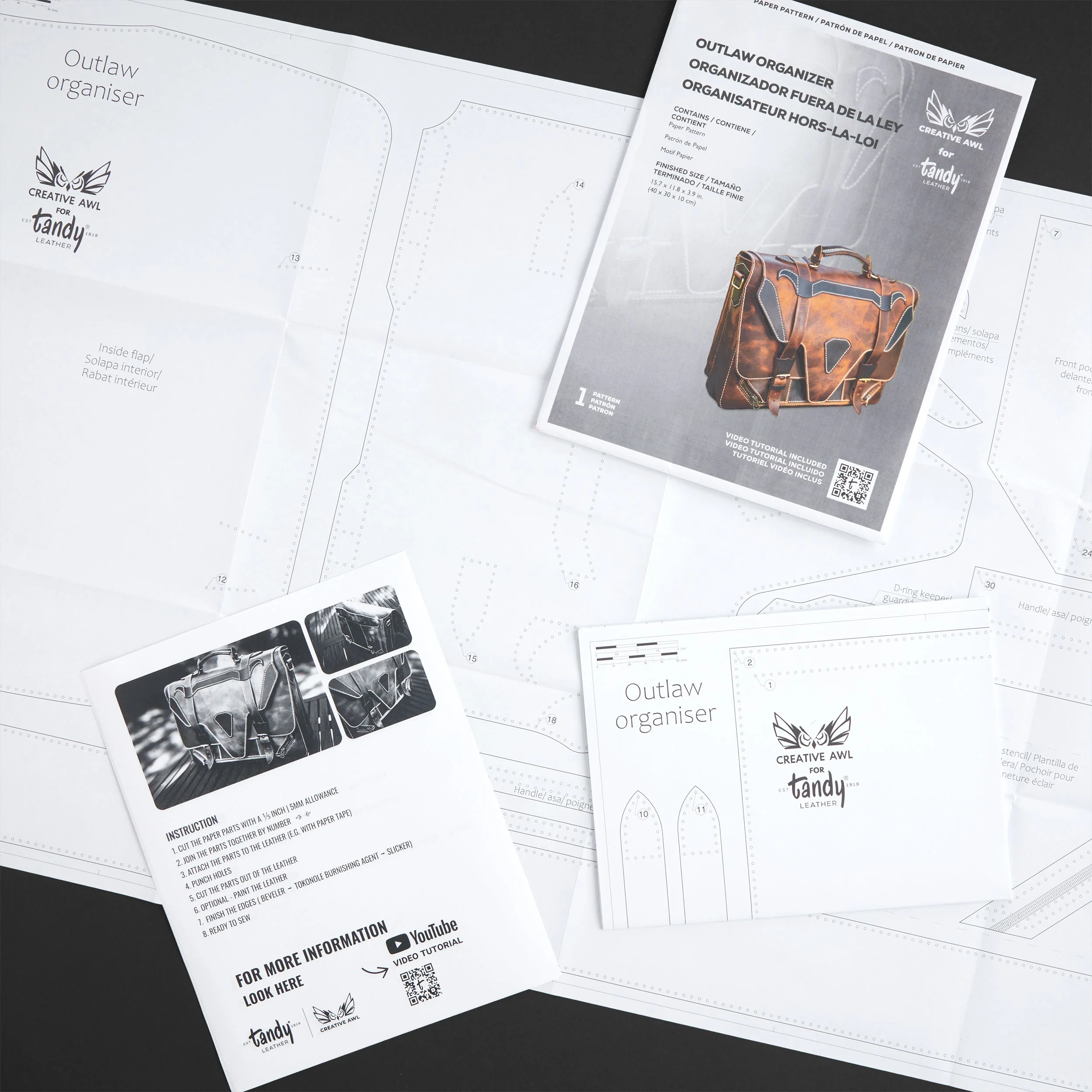 Creative Awl Outlaw Organizer Brief Paper Pattern - Image 3