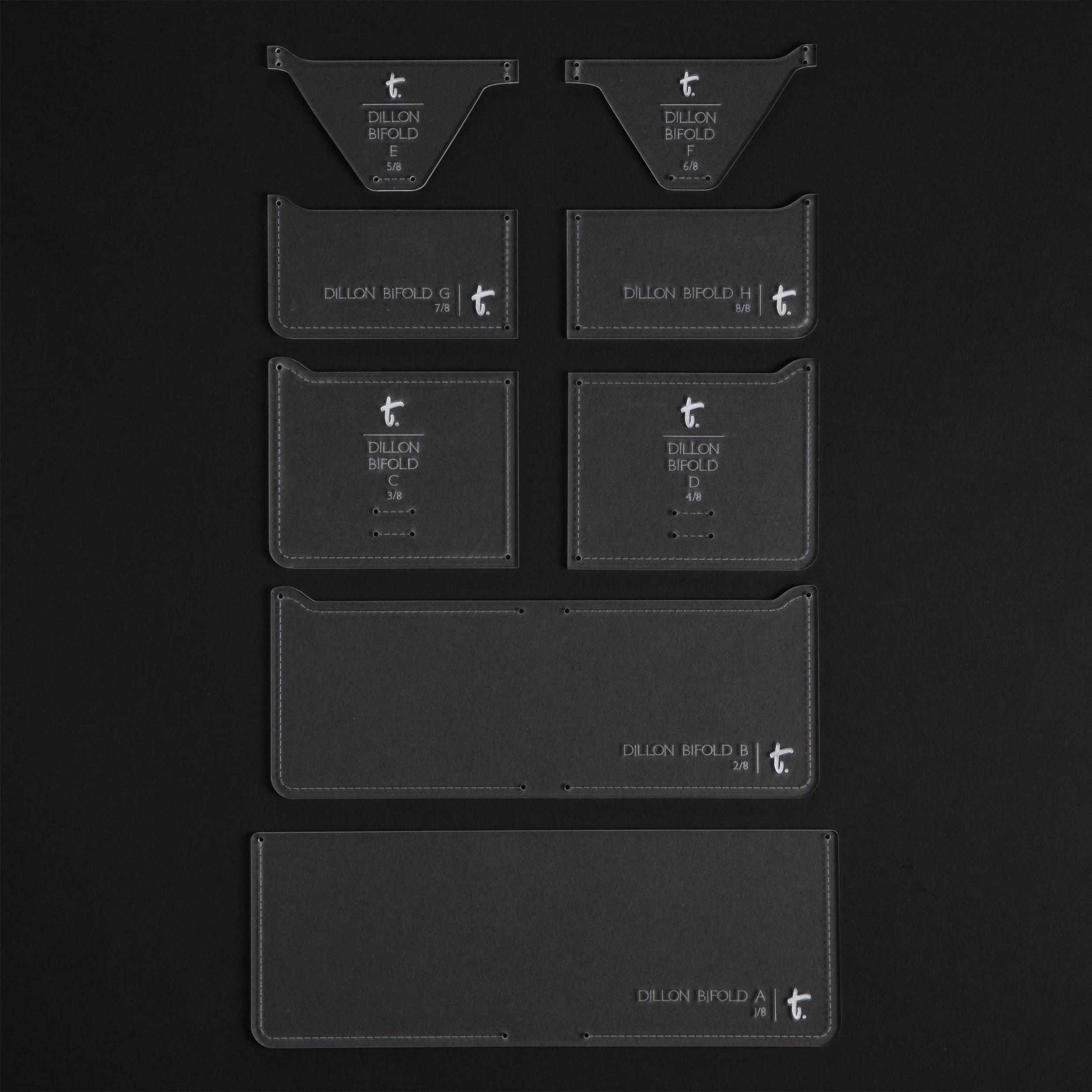 Dillon Trifold Wallet Acrylic Template