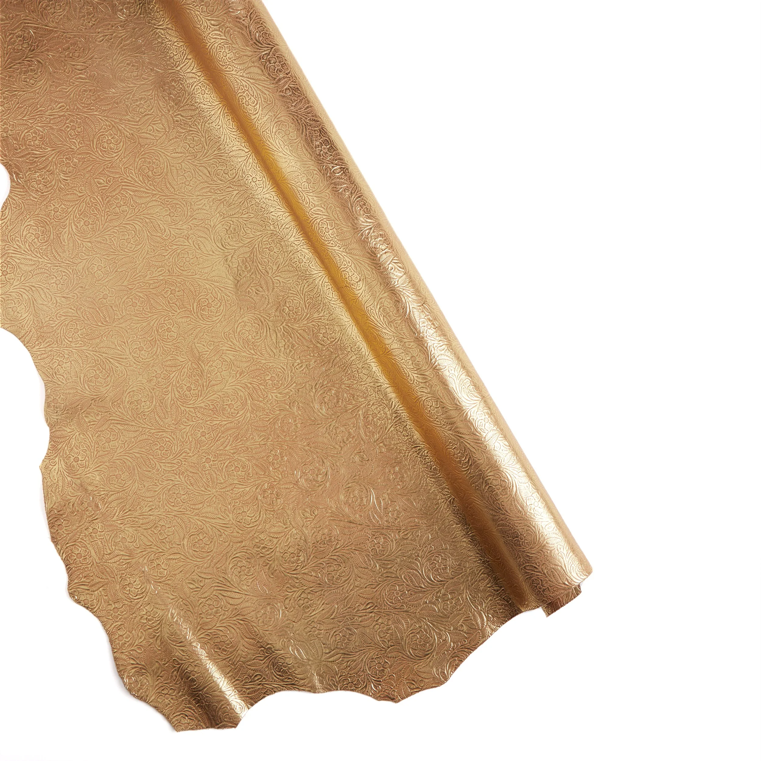 Floral Embossed Double Shoulder Ochre Gold - FINAL SALE - Image 2