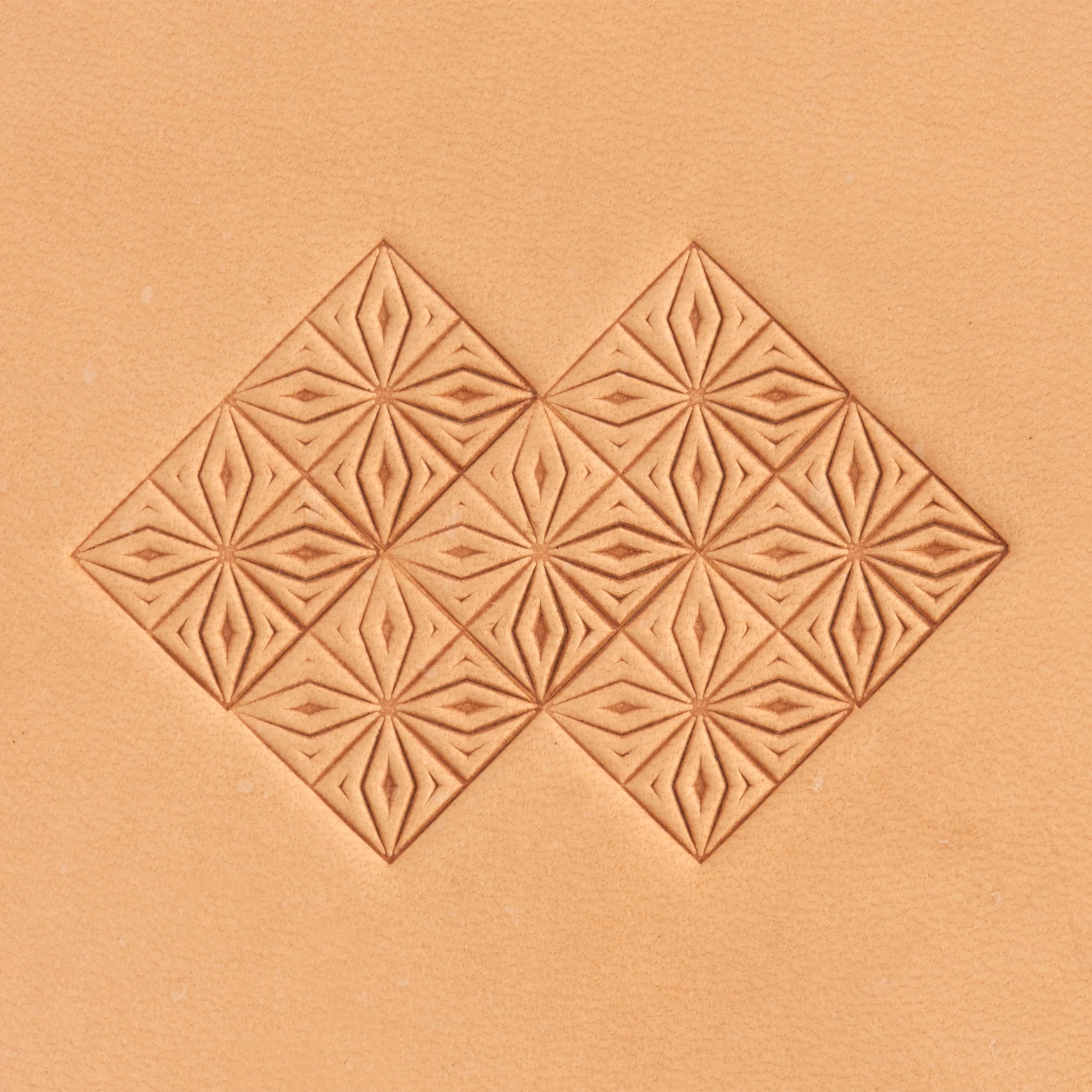 Geometric Flower Box Brass Stamp - Image 2