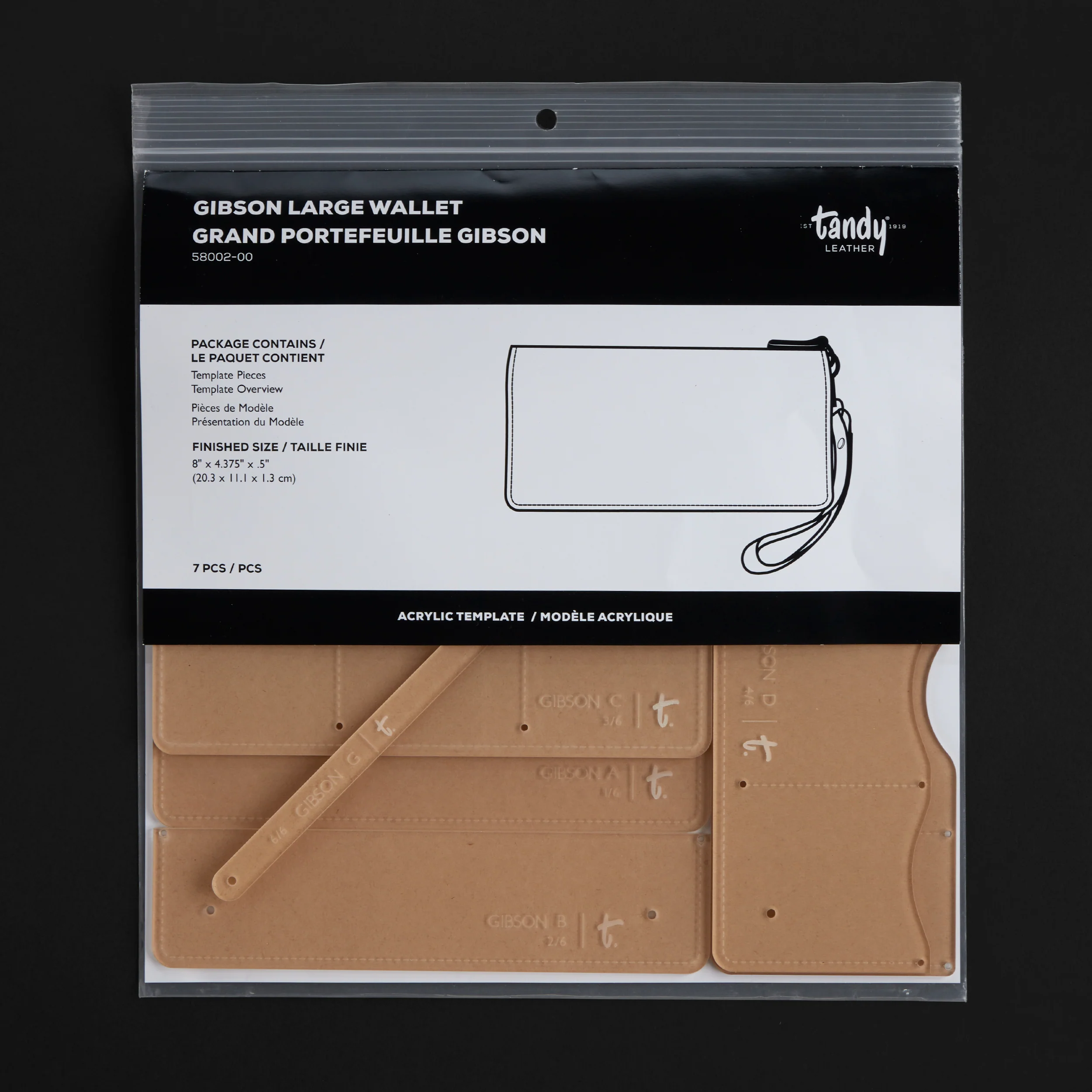 Gibson Large Wallet Acrylic Template - Image 4