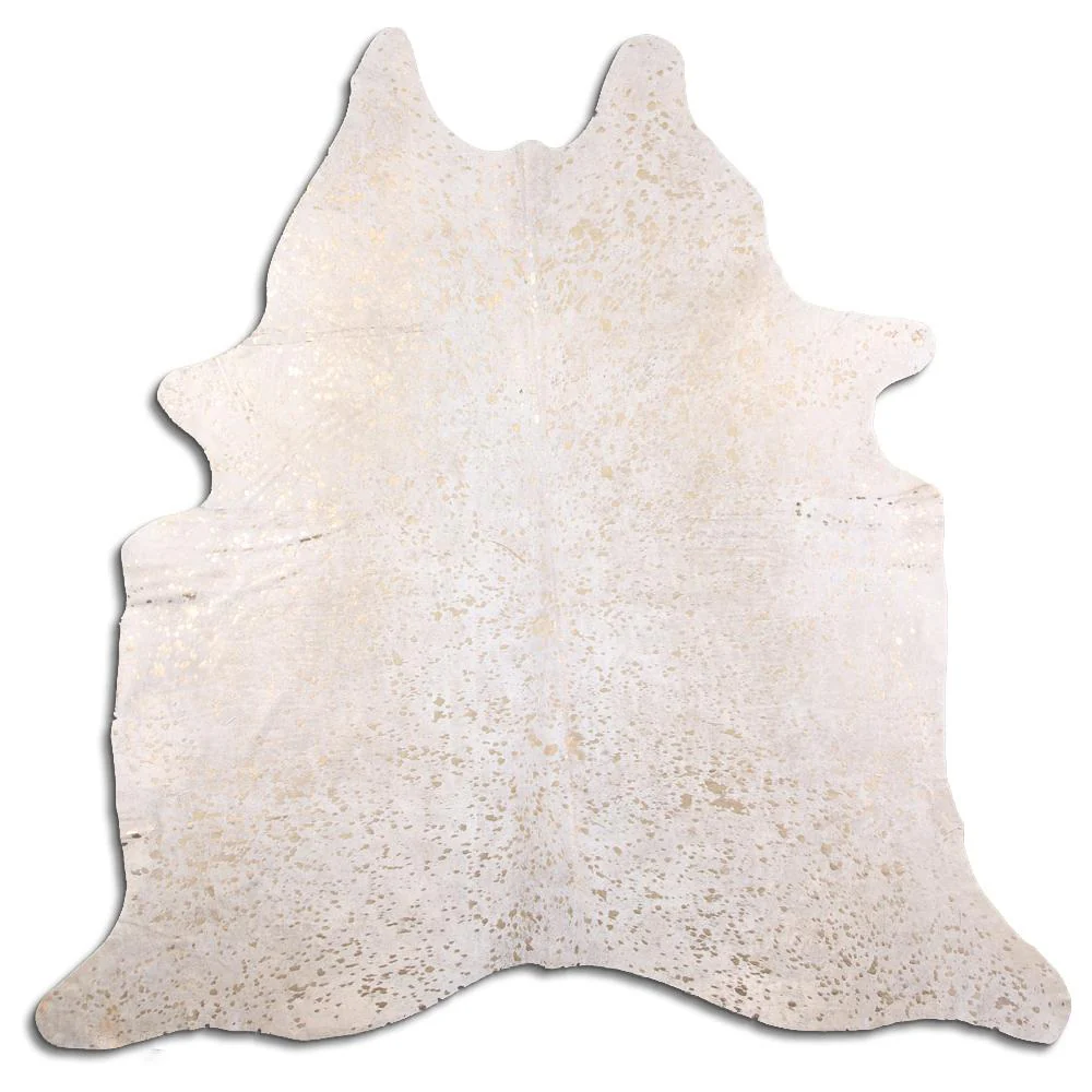 Hair-On Cowhide Rug - Acid Wash Gold & Beige - FINAL SALE