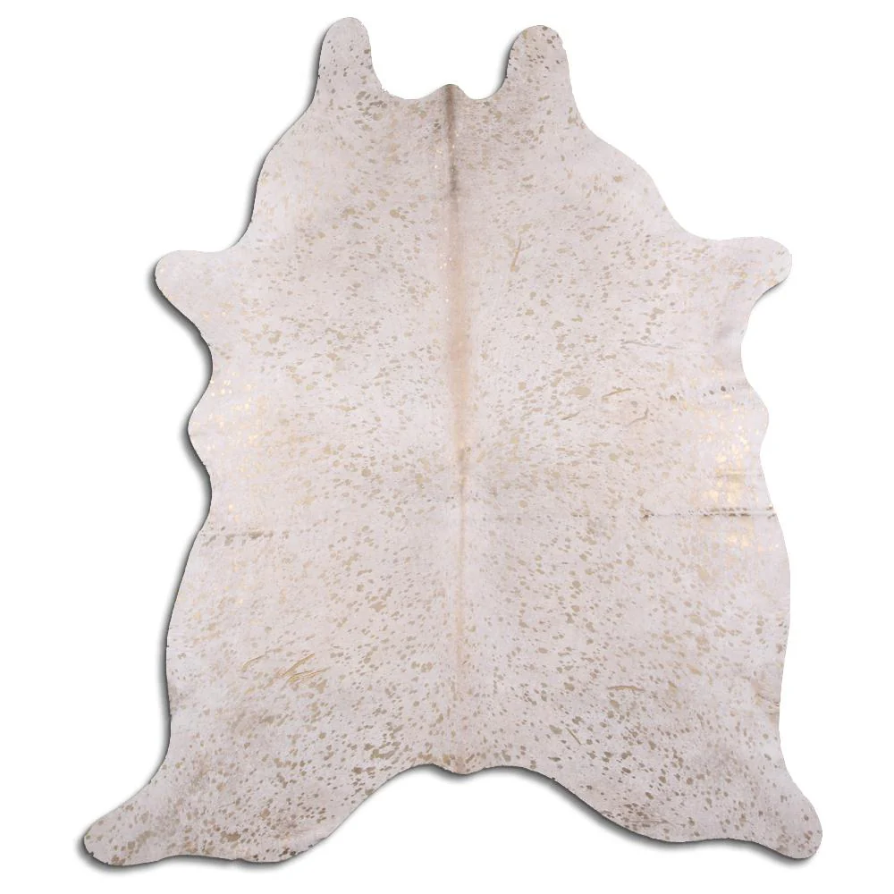 Hair-On Cowhide Rug - Acid Wash Gold & Beige - FINAL SALE - Image 2