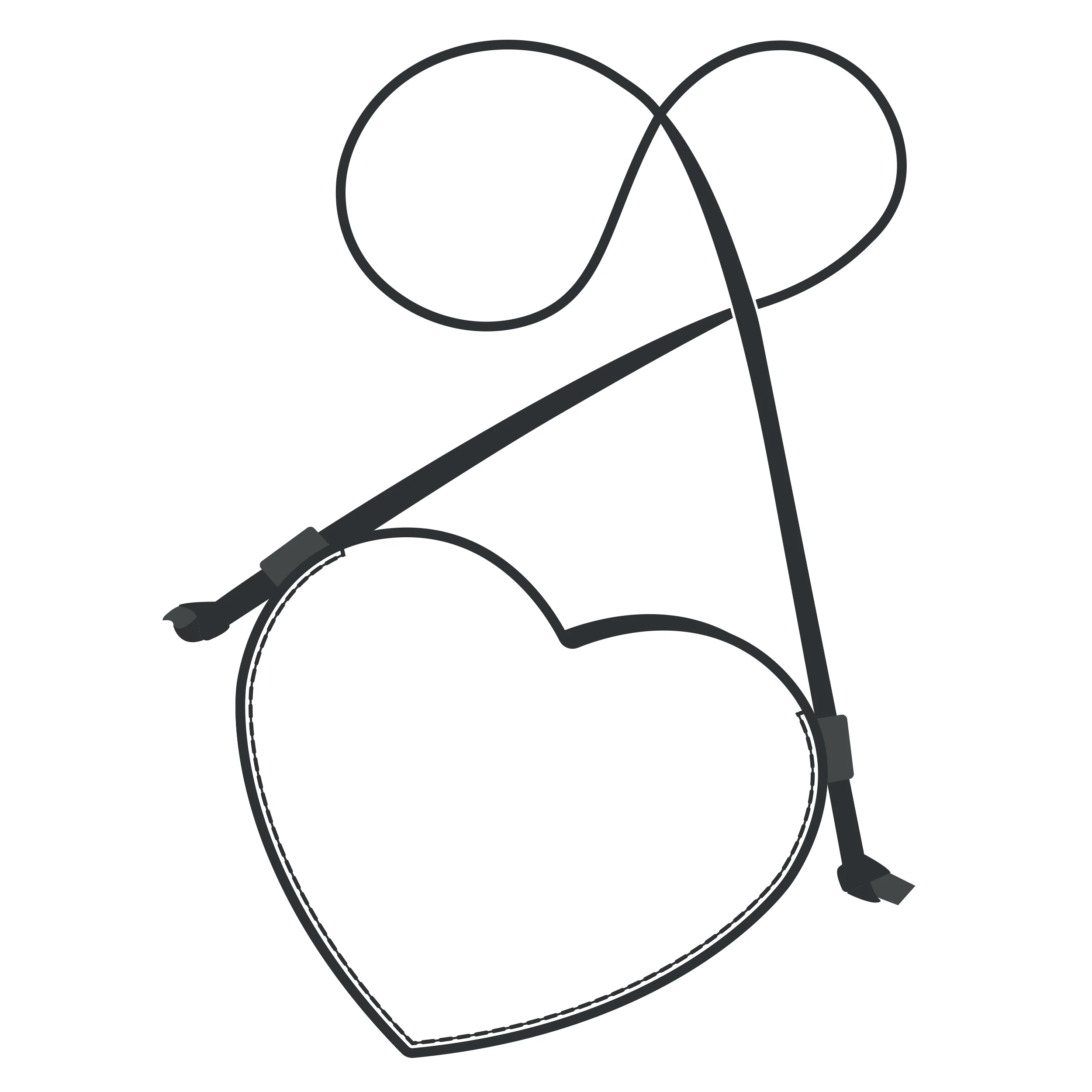 Heart Crossbody Bag Paper Pattern