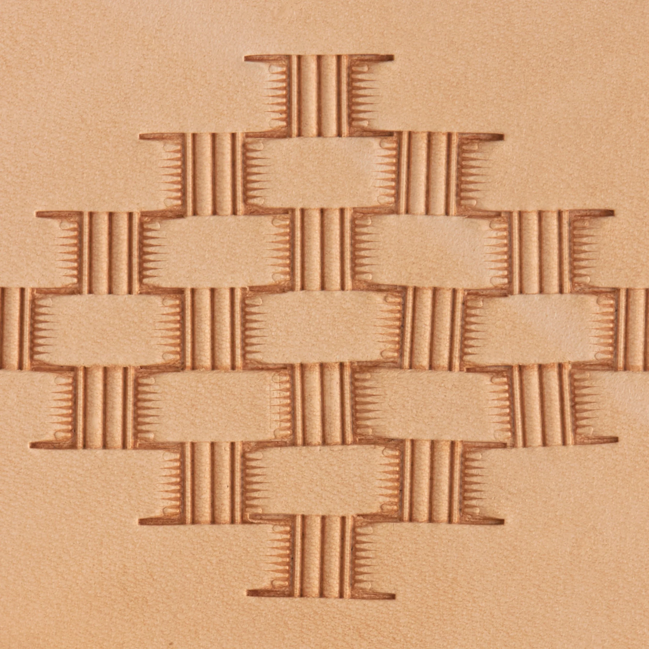 Lined Basket Weave Brass Stamp - Image 2