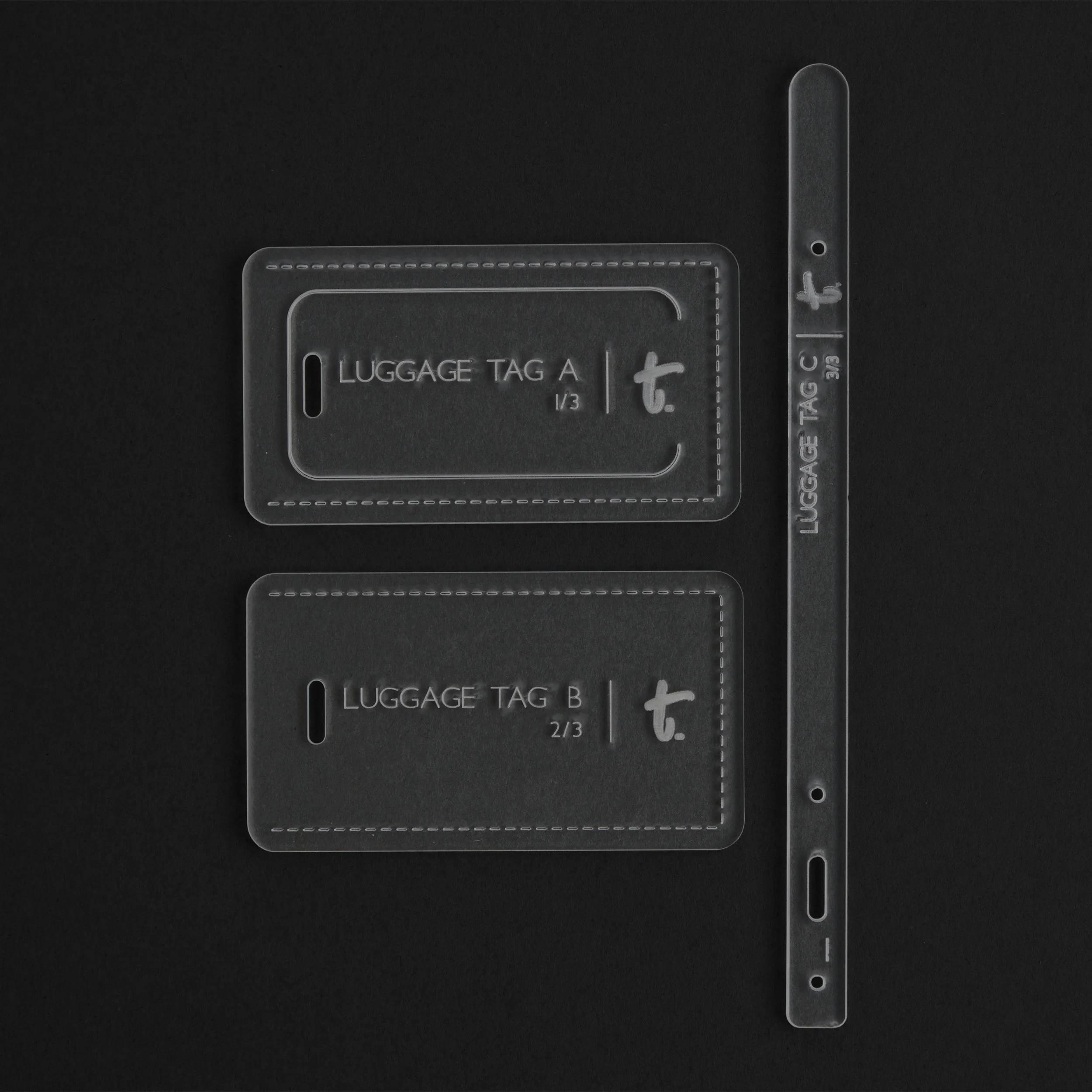 Luggage Tag Acrylic Template