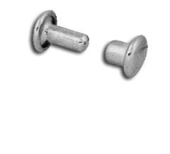 Neat Mini Double Cap Rivets Nickel Plate 100 Pack