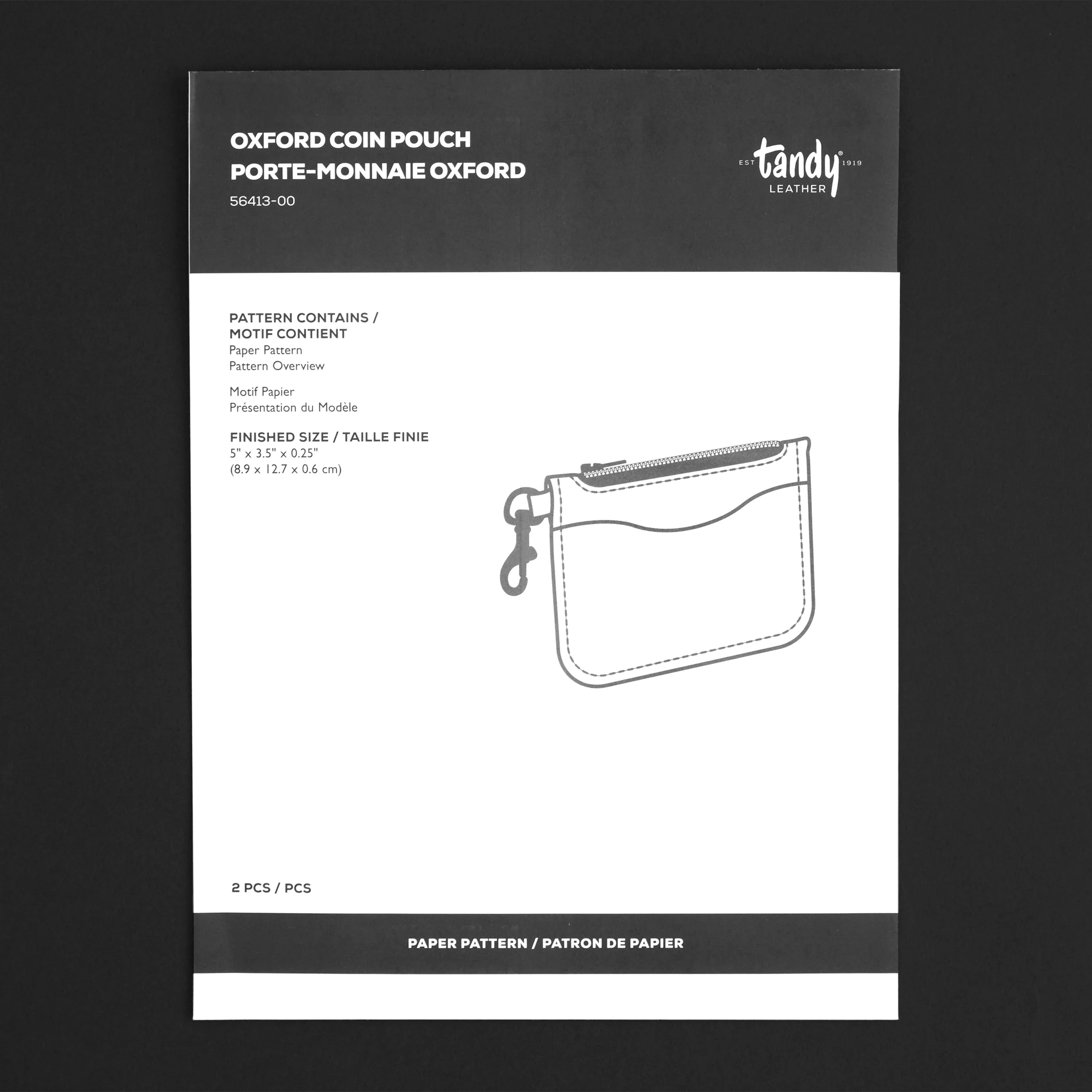 Oxford Coin Pouch Paper Pattern - Image 2