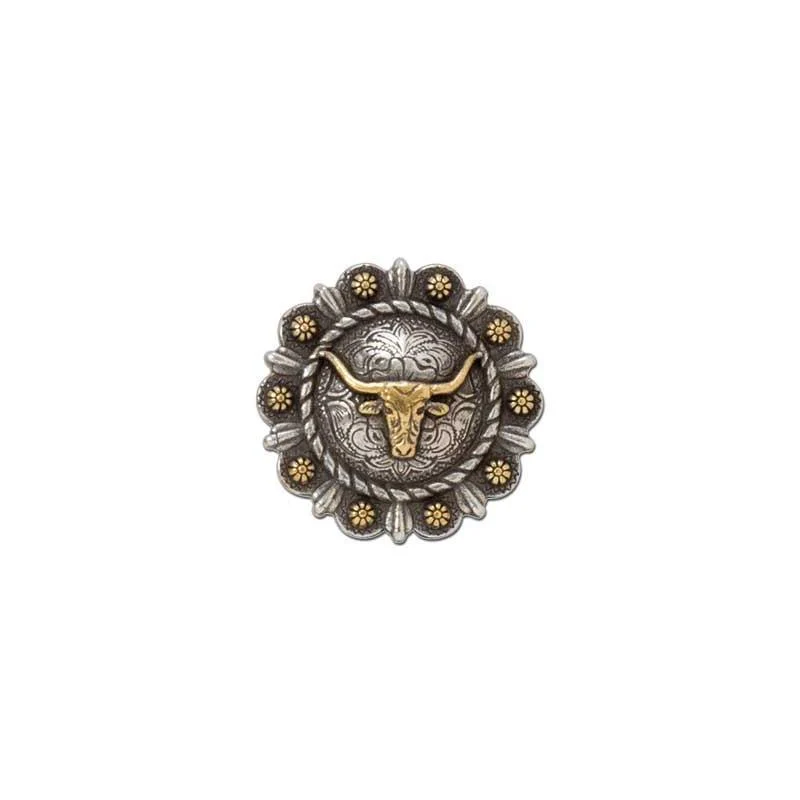 Roped Berry Round Conchos With Center Motif - Image 2