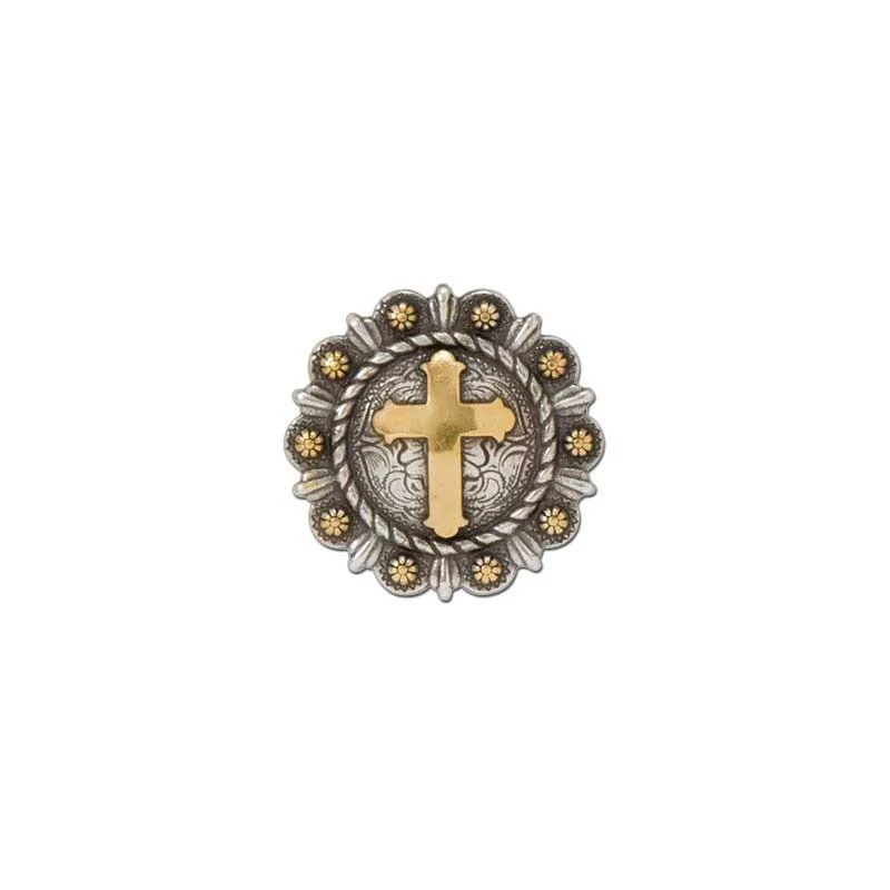 Roped Berry Round Conchos With Center Motif - Image 3