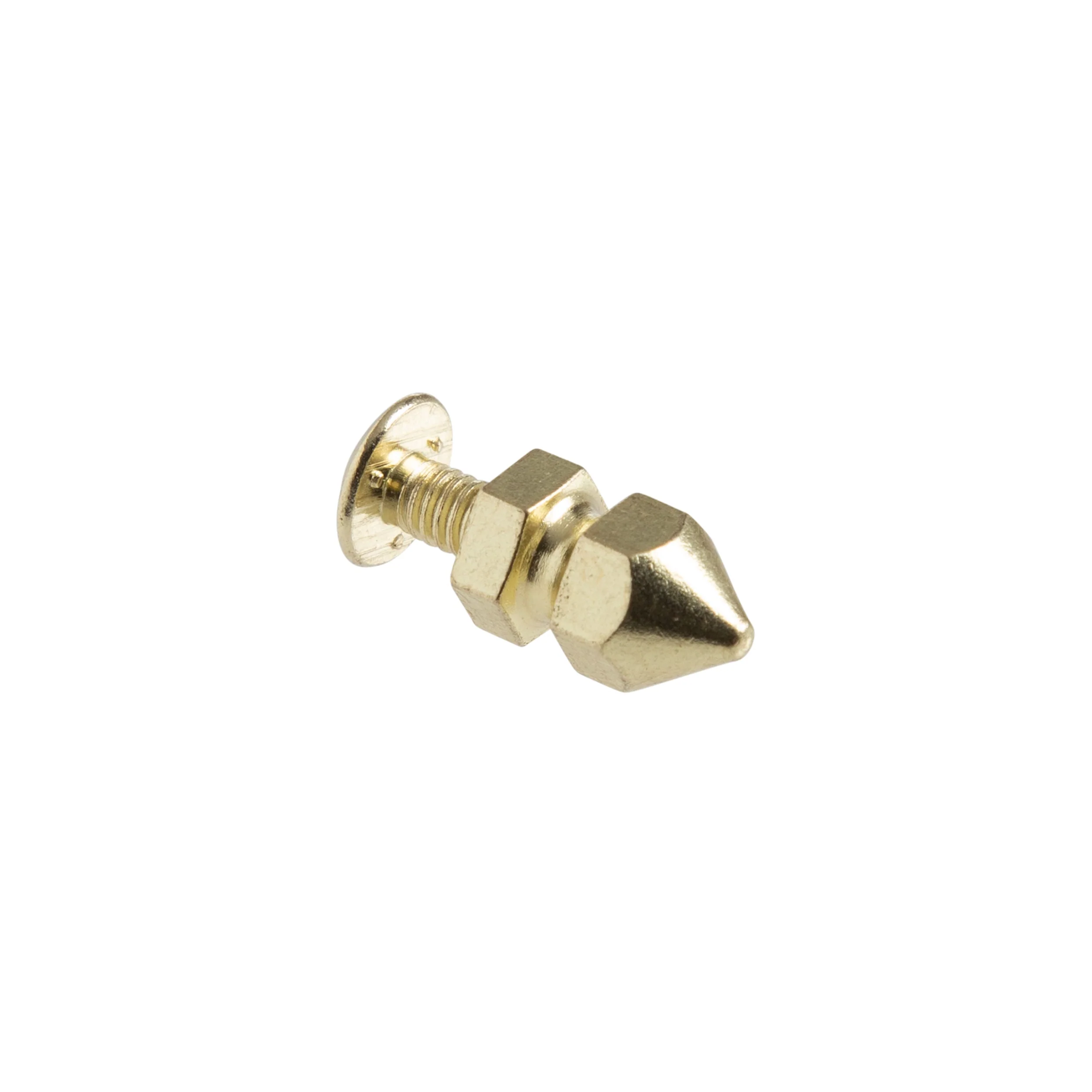 Solid Brass Spiked Rivet Screwback 10 Pack - Image 2