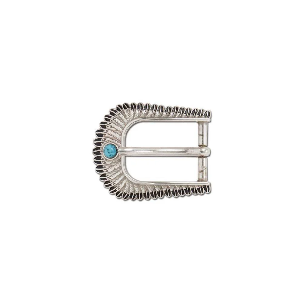 Turquoise Feather Buckles