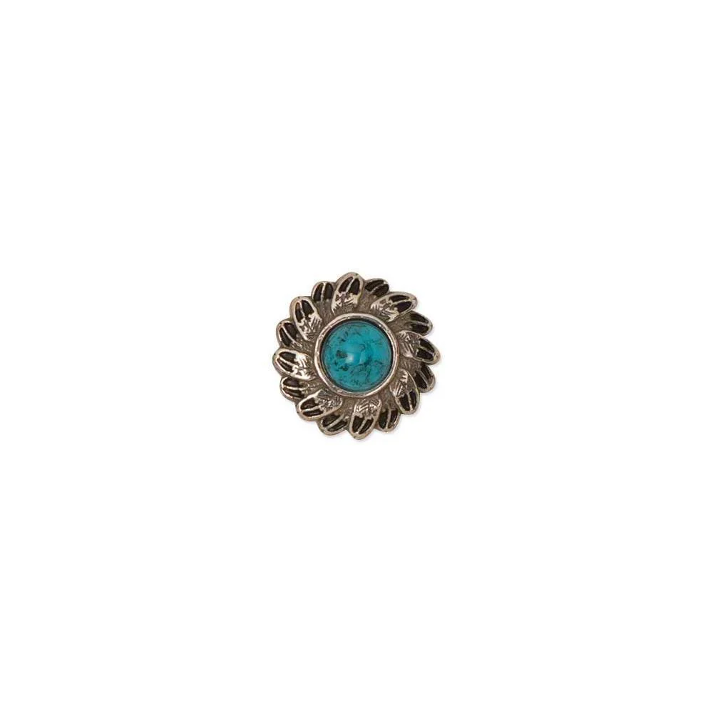 Turquoise Feather Conchos