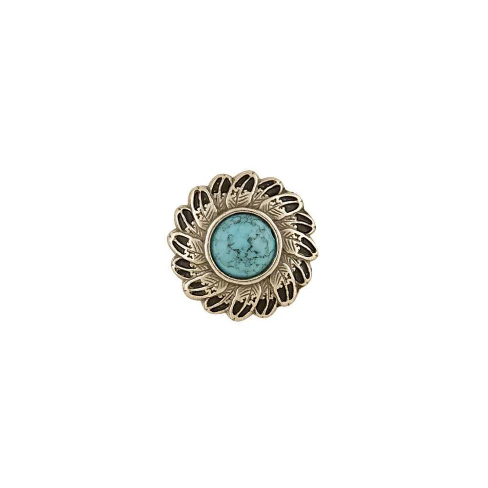 Turquoise Feather Conchos - Image 2