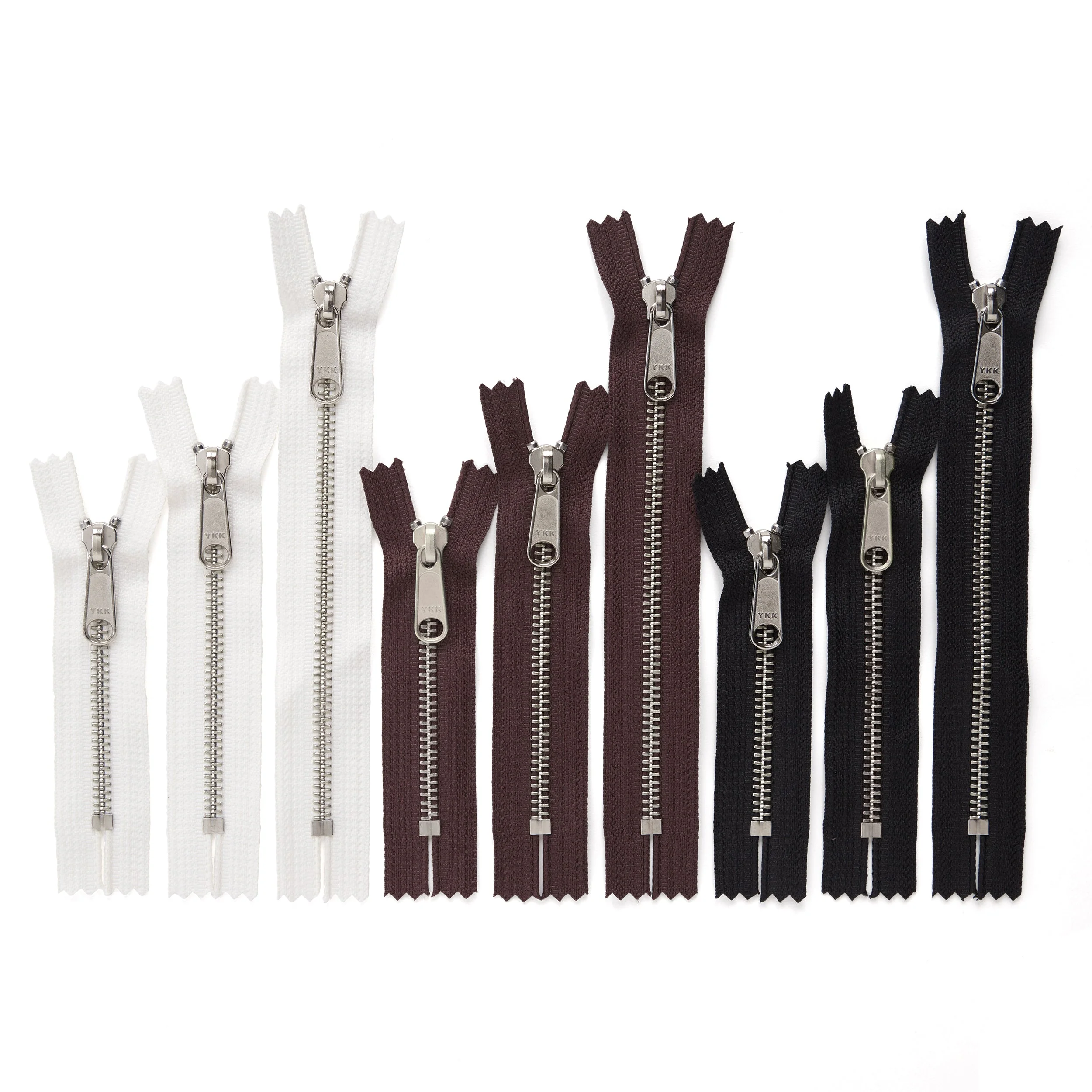 YKK #5 Nickel Plate Complete Zipper