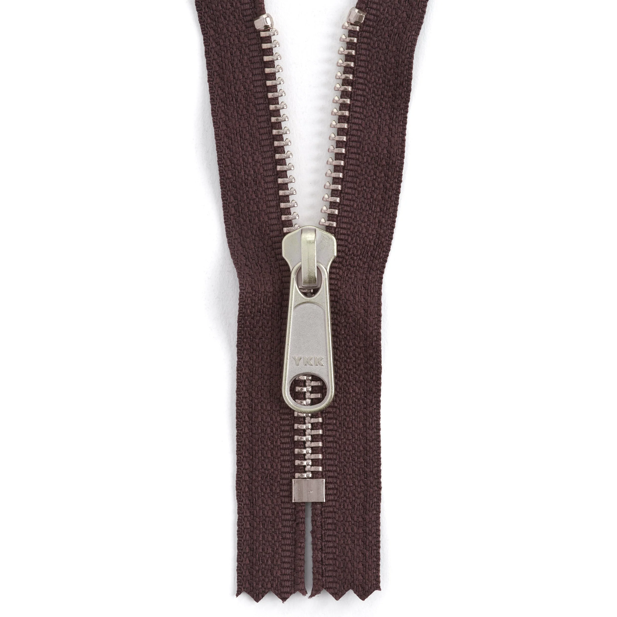 YKK #5 Nickel Plate Complete Zipper - Image 3