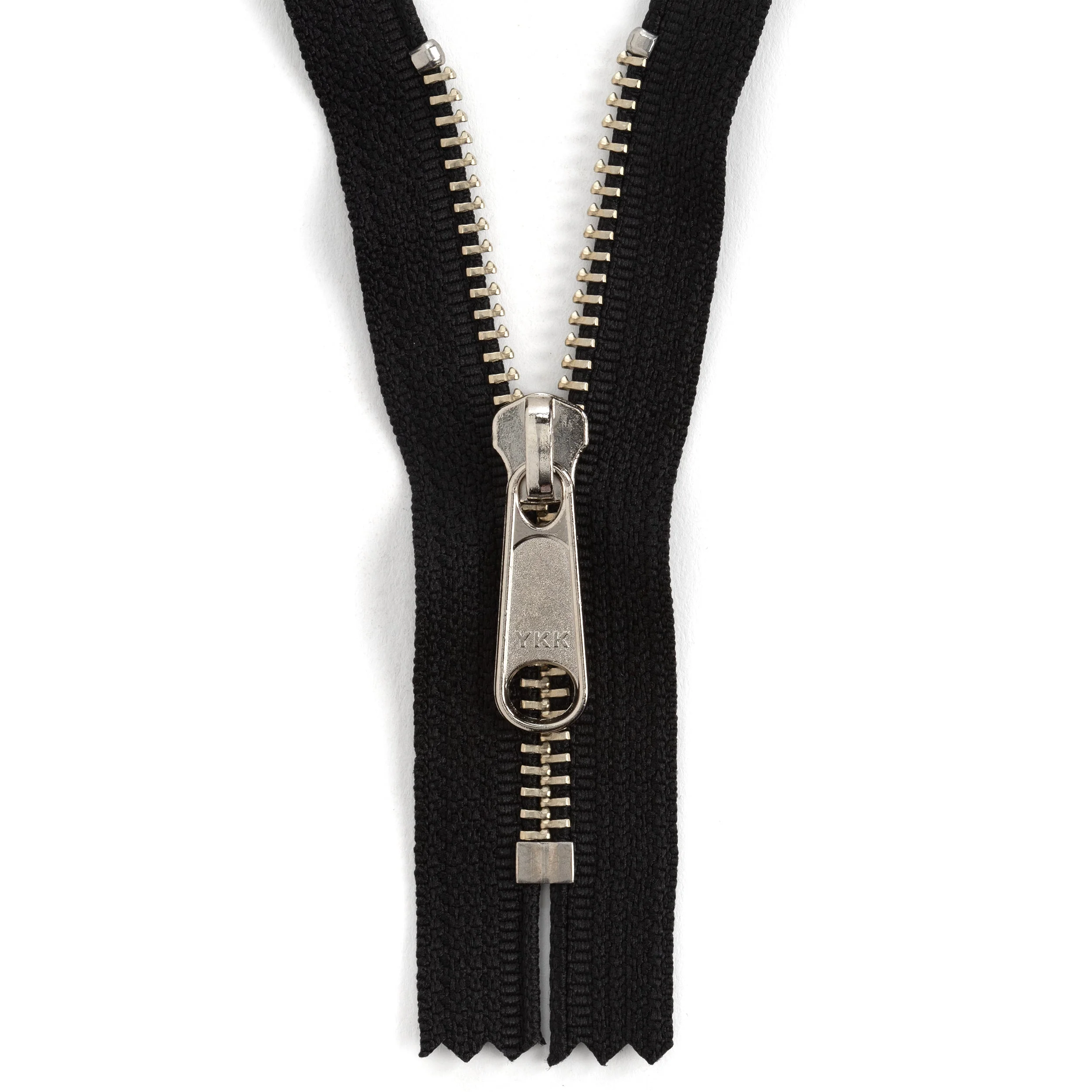 YKK #5 Nickel Plate Complete Zipper - Image 5