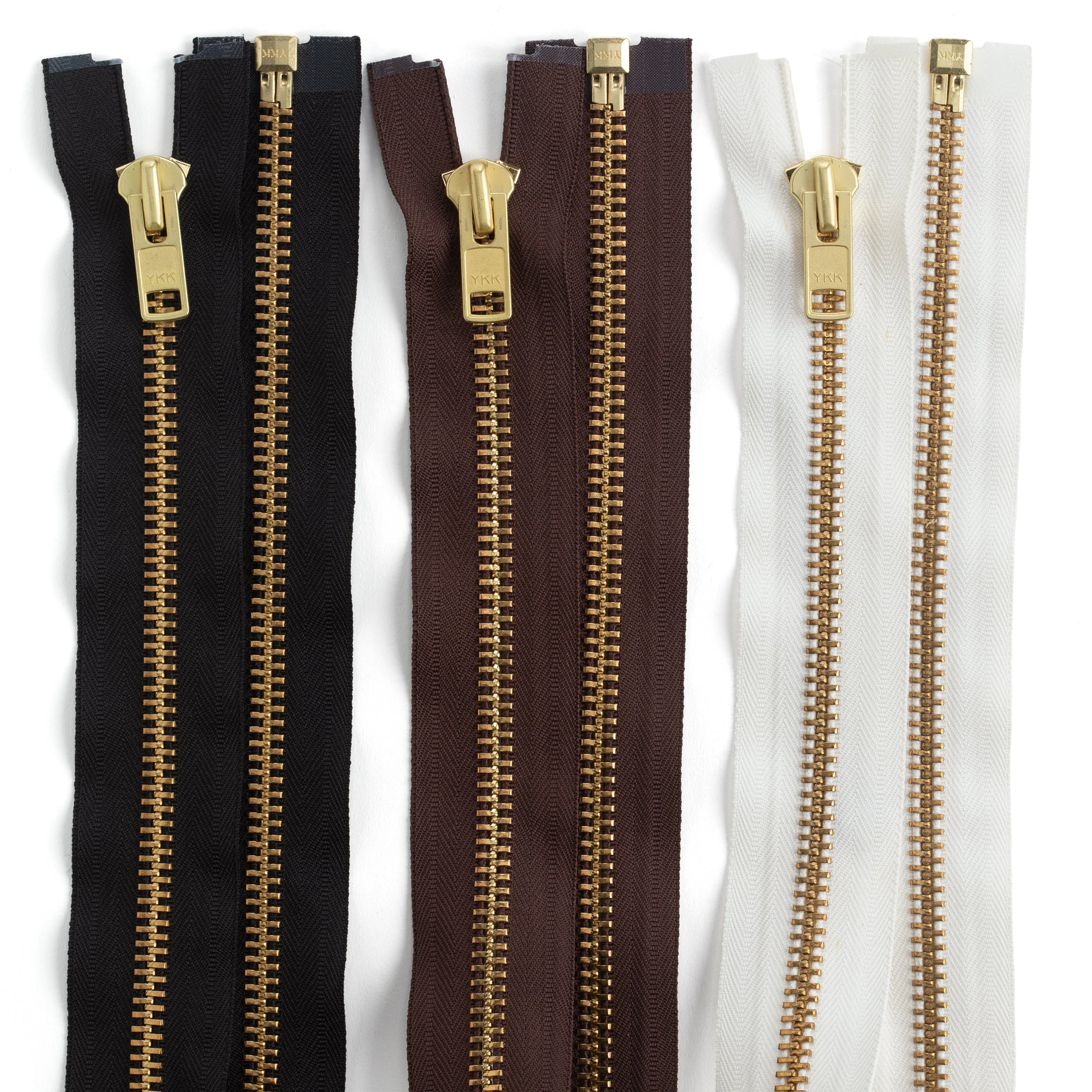 YKK #10 Brass Complete Chap Zipper